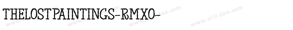 TheLostPaintings-rmXO字体转换
