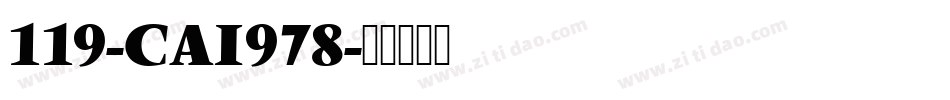 119-CAI978字体转换