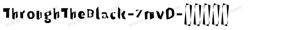 ThroughTheBlack-7mvD字体转换