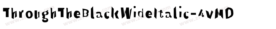ThroughTheBlackWideItalic-4vMD字体转换