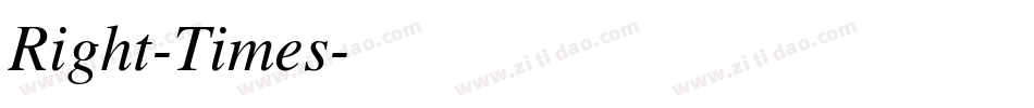 Right-Times字体转换