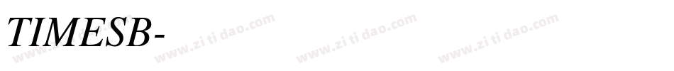 TIMESB字体转换