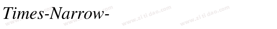 Times-Narrow字体转换