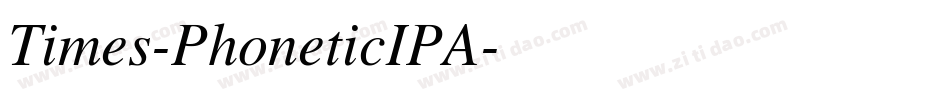 Times-PhoneticIPA字体转换
