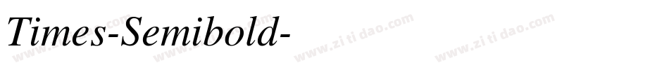 Times-Semibold字体转换