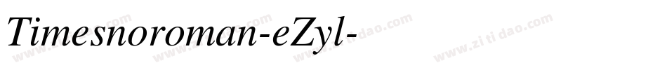 Timesnoroman-eZyl字体转换