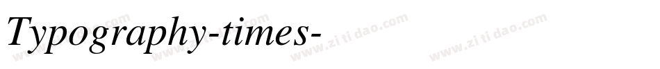 Typography-times字体转换