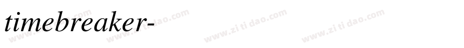 timebreaker字体转换