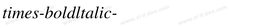 times-boldltalic字体转换