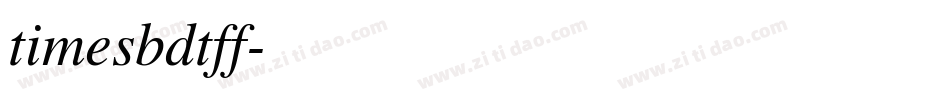 timesbdtff字体转换