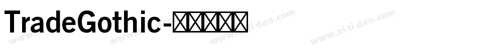 TradeGothic字体转换
