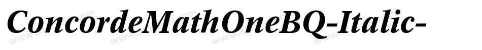 ConcordeMathOneBQ-Italic字体转换