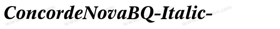 ConcordeNovaBQ-Italic字体转换