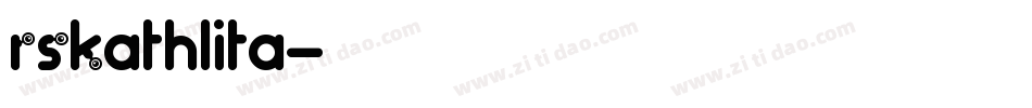 RSKathlita字体转换