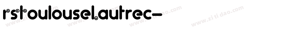RSToulouseLautrec字体转换