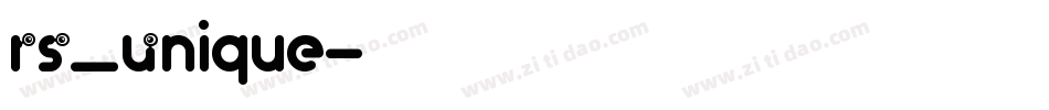 RS_Unique字体转换
