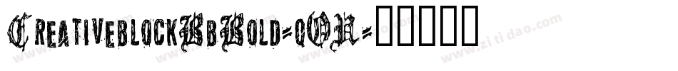 CreativeblockBbBold-qOV字体转换