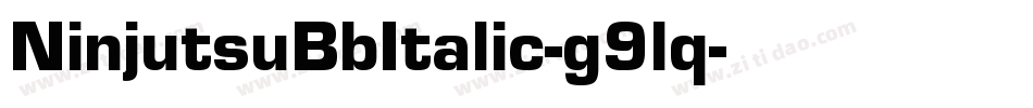 NinjutsuBbItalic-g9lq字体转换