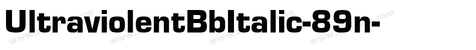 UltraviolentBbItalic-89n字体转换