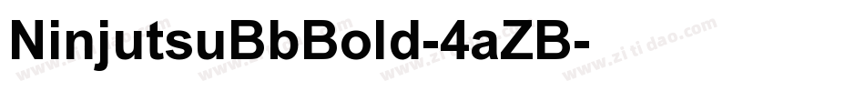 NinjutsuBbBold-4aZB字体转换