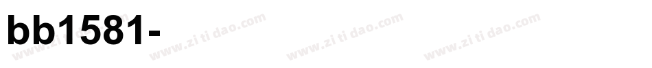 bb1581字体转换