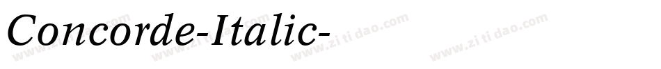 Concorde-Italic字体转换