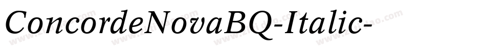 ConcordeNovaBQ-Italic字体转换