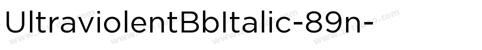 UltraviolentBbItalic-89n字体转换