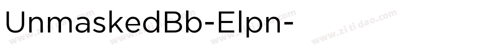 UnmaskedBb-Elpn字体转换