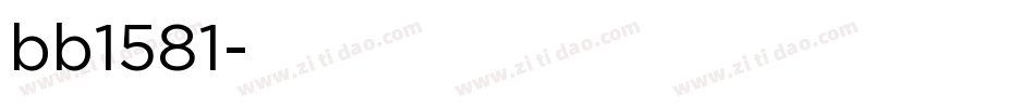 bb1581字体转换
