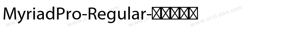MyriadPro-Regular字体转换