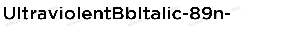 UltraviolentBbItalic-89n字体转换