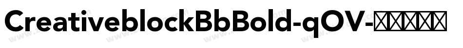 CreativeblockBbBold-qOV字体转换