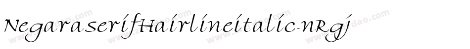 NegaraserifHairlineitalic-nRgjJ字体转换