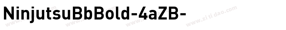 NinjutsuBbBold-4aZB字体转换