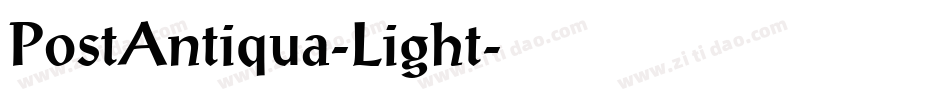 PostAntiqua-Light字体转换