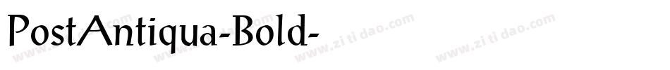 PostAntiqua-Bold字体转换