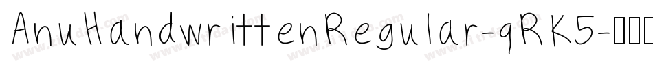 AnuHandwrittenRegular-qRK5字体转换