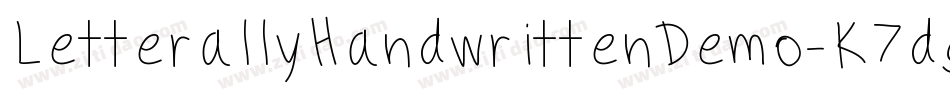LetterallyHandwrittenDemo-K7dgl字体转换