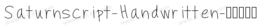 Saturnscript-Handwritten字体转换