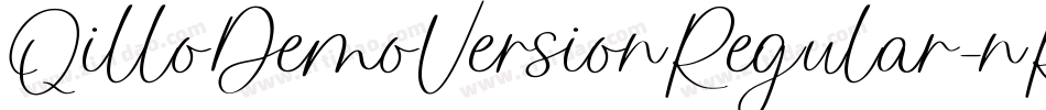 QilloDemoVersionRegular-nRve0字体转换