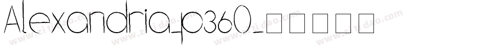 Alexandria-p36O字体转换
