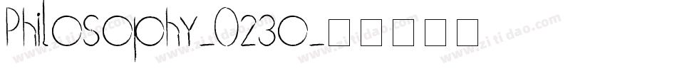 Philosophy-O23o字体转换