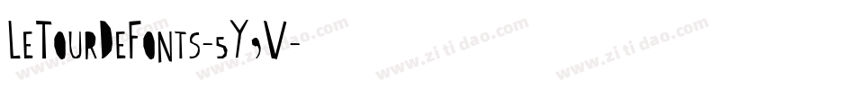 LeTourDeFonts-5Y9V字体转换