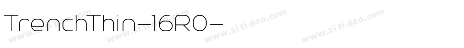 TrenchThin-16R0字体转换