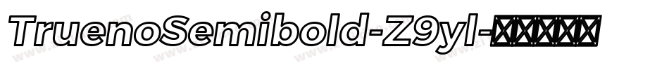 TruenoSemibold-Z9yl字体转换