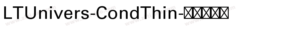 LTUnivers-CondThin字体转换