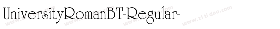 UniversityRomanBT-Regular字体转换