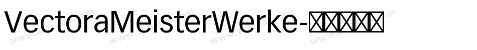 VectoraMeisterWerke字体转换