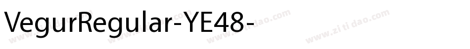 VegurRegular-YE48字体转换